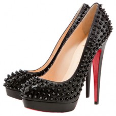 Christian Louboutin Bianca Spikes 140mm Plateauschuhe Schwarz Christian Louboutin Bianca Spikes 140mm Plateauschuhe Schwarz