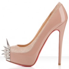 Christian Louboutin Asteroid 140mm Plateauschuhe, nackt