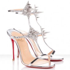 Christian Louboutin Lady Max 100mm Sandalen Argento Christian Louboutin Lady Max 100mm Sandalen Argento