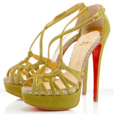 Christian Louboutin Mignons 140 mm Sandalen Chartreuse
