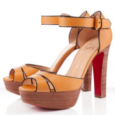 Christian Louboutin Woodaola 120mm Sandalen Orange Christian Louboutin Woodaola 120mm Sandalen Orange