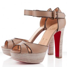 Christian Louboutin Woodaola 120mm Sandalen Natur Christian Louboutin Woodaola 120mm Sandalen Natur