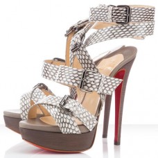 Christian Louboutin Toutenkaboucle 140mm Sandalen Hellgrau Christian Louboutin Toutenkaboucle 140mm Sandalen Hellgrau