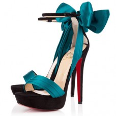 Christian Louboutin Vampanodo 140mm Sandalen Pfauenblau Christian Louboutin Vampanodo 140mm Sandalen Pfauenblau
