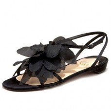 Christian Louboutin Petal Crepe Sandalen Schwarz