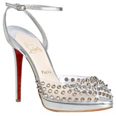 Christian Louboutin Jeannette Spiked 120mm Sandalen Silber Christian Louboutin Jeannette Spiked 120mm Sandalen Silber