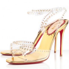 Christian Louboutin Icone A Clous 100mm Sandalen Gold
