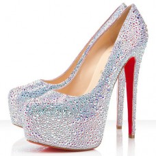 Christian Louboutin Daffodile Strass Plateauschuhe, 160 mm, Farbe: Aurora Boreale Christian Louboutin Daffodile Strass Plateauschuhe, 160 mm, Farbe: Aurora Boreale