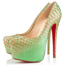 Christian Louboutin Daffodile Plateauschuhe, 160 mm, Farbe: Menthe Christian Louboutin Daffodile Plateauschuhe, 160 mm, Farbe: Menthe