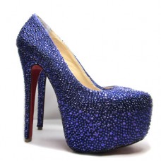 Christian Louboutin Daffodile Plateauschuhe, 160 mm, Blau Christian Louboutin Daffodile Plateauschuhe, 160 mm, Blau