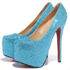 Christian Louboutin Daffodile Plateauschuhe, 160 mm, Hellblau Christian Louboutin Daffodile Plateauschuhe, 160 mm, Hellblau
