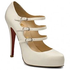 Christian Louboutin Dillian 120mm Mary Jane Pumps Weiß Christian Louboutin Dillian 120mm Mary Jane Pumps Weiß