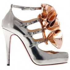 Christian Louboutin Dillian 120mm Mary Jane Pumps Silber Christian Louboutin Dillian 120mm Mary Jane Pumps Silber