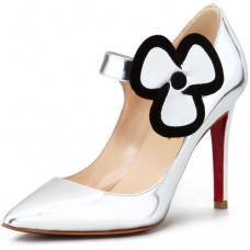 Christian Louboutin Pensee 100mm Mary Jane Pumps Silber Christian Louboutin Pensee 100mm Mary Jane Pumps Silber