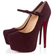 Christian Louboutin Lady Daf 160 mm Mary Jane Pumps Pflaume Christian Louboutin Lady Daf 160 mm Mary Jane Pumps Pflaume