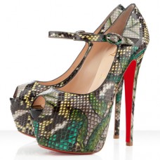 Christian Louboutin Lady Highness 160mm Mary Jane Pumps Grün Christian Louboutin Lady Highness 160mm Mary Jane Pumps Grün