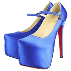 Christian Louboutin Lady Daf 160mm Mary Jane Pumps Blau Christian Louboutin Lady Daf 160mm Mary Jane Pumps Blau