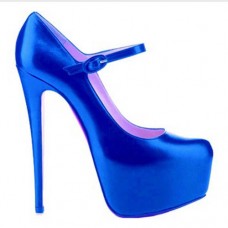 Christian Louboutin Lady Daf 160mm Mary Jane Pumps Dunkelblau Christian Louboutin Lady Daf 160mm Mary Jane Pumps Dunkelblau