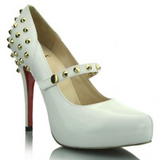 Christian Louboutin Mad 120mm Mary Jane Pumps Weiß Christian Louboutin Mad 120mm Mary Jane Pumps Weiß