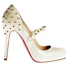 Christian Louboutin Mad 120mm Mary Jane Pumps Weiß Christian Louboutin Mad 120mm Mary Jane Pumps Weiß