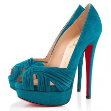 Christian Louboutin Jenny 140mm Peep Toe Pumps Caraibes Christian Louboutin Jenny 140mm Peep Toe Pumps Caraibes