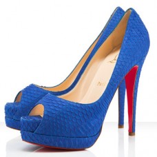 Christian Louboutin Altadama 140mm Peep-Toe-Pumps, Blau-Pumps Christian Louboutin Altadama 140mm Peep-Toe-Pumps, Blau-Pumps