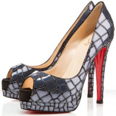 Christian Louboutin Sobek 100mm Peep-Toe-Pumps Marineblau Christian Louboutin Sobek 100mm Peep-Toe-Pumps Marineblau