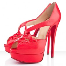 Christian Louboutin Lady Corset 140mm Peep Toe Pumps Mandarinrot Christian Louboutin Lady Corset 140mm Peep Toe Pumps Mandarinrot