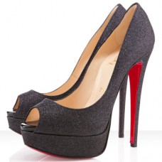 Christian Louboutin Lady Peep Spikes 140mm Peep-Toe-Pumps Schwarz Christian Louboutin Lady Peep Spikes 140mm Peep-Toe-Pumps Schwarz