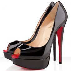 Christian Louboutin Lady 140mm Peep Toe Pumps Schwarz Christian Louboutin Lady 140mm Peep Toe Pumps Schwarz