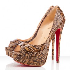 Christian Louboutin Lady 140mm Peep Toe Pumps Natur Christian Louboutin Lady 140mm Peep Toe Pumps Natur