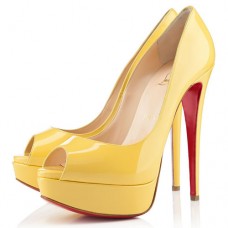Christian Louboutin Lady 140mm Peep Toe Pumps Canari Christian Louboutin Lady 140mm Peep Toe Pumps Canari