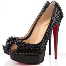 Christian Louboutin Lady Peep Spikes 140mm Peep-Toe-Pumps Schwarz Christian Louboutin Lady Peep Spikes 140mm Peep-Toe-Pumps Schwarz