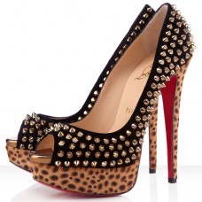 Christian Louboutin Lady Peep Spikes 140mm Peep-Toe-Pumps Schwarz Christian Louboutin Lady Peep Spikes 140mm Peep-Toe-Pumps Schwarz