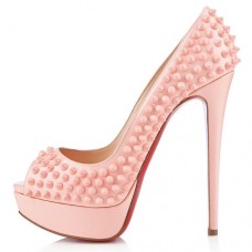 Christian Louboutin Lady Peep Spikes 140mm Peep-Toe-Pumps Babyrosa Christian Louboutin Lady Peep Spikes 140mm Peep-Toe-Pumps Babyrosa