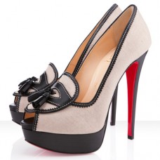 Christian Louboutin Alta Campus 140 mm Peeptoe-Pumps Natur Christian Louboutin Alta Campus 140 mm Peeptoe-Pumps Natur