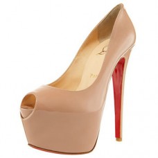 Christian Louboutin Highness 160mm Peep-Toe-Pumps Beige Christian Louboutin Highness 160mm Peep-Toe-Pumps Beige
