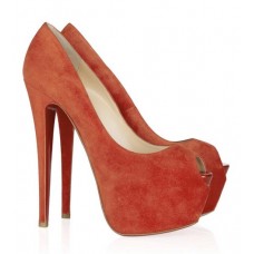 Christian Louboutin Highness 160mm Peep-Toe-Pumps Orange Christian Louboutin Highness 160mm Peep-Toe-Pumps Orange