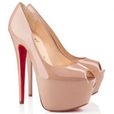 Christian Louboutin Highness 160mm Peep Toe Pumps Nude Christian Louboutin Highness 160mm Peep Toe Pumps Nude