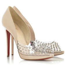 Christian Louboutin Engin 120mm Peep Toe Pumps Nude Christian Louboutin Engin 120mm Peep Toe Pumps Nude