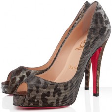 Christian Louboutin Very Privé 120mm Peeptoe Pumps Gold Christian Louboutin Very Privé 120mm Peeptoe Pumps Gold
