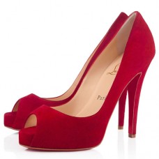 Christian Louboutin Very Privé 120 mm Peeptoe-Pumps Rot Christian Louboutin Very Privé 120 mm Peeptoe-Pumps Rot