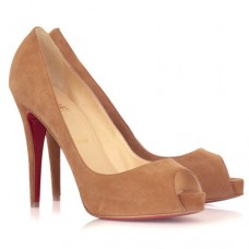 Christian Louboutin Very Privé 120 mm Peeptoe-Pumps, Kamel Christian Louboutin Very Privé 120 mm Peeptoe-Pumps, Kamel
