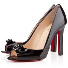 Christian Louboutin Openbelt 100mm Peep Toe Pumps Schwarz Christian Louboutin Openbelt 100mm Peep Toe Pumps Schwarz