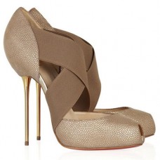 Christian Louboutin Big Dorcet 120mm Peep-Toe-Pumps Beige Christian Louboutin Big Dorcet 120mm Peep-Toe-Pumps Beige