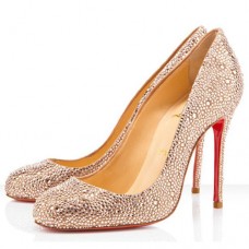 Christian Louboutin Fifi Strass 100mm Special Occasion Light Peach Christian Louboutin Fifi Strass 100mm Special Occasion Light Peach