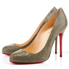 Christian Louboutin Fifi 100mm Pumps Gold Christian Louboutin Fifi 100mm Pumps Gold