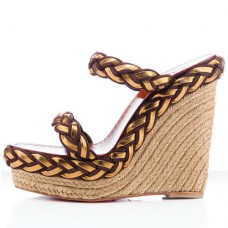Christian Louboutin Cadena Tresse 140mm Wedges Braun Christian Louboutin Cadena Tresse 140mm Wedges Braun