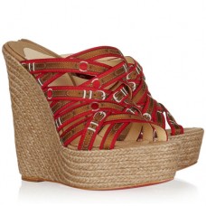 Christian Louboutin Crepon 140 mm Wedges Rot Christian Louboutin Crepon 140 mm Wedges Rot