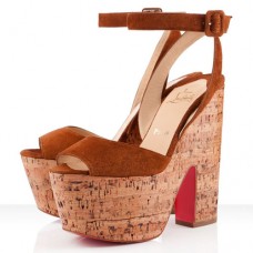 Christian Louboutin Super Dombasle 140 mm Wedges Fauve Christian Louboutin Super Dombasle 140 mm Wedges Fauve
